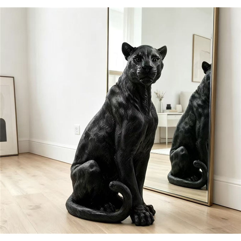 Tnessential Large Resin Black Panther Statue 3D Decor