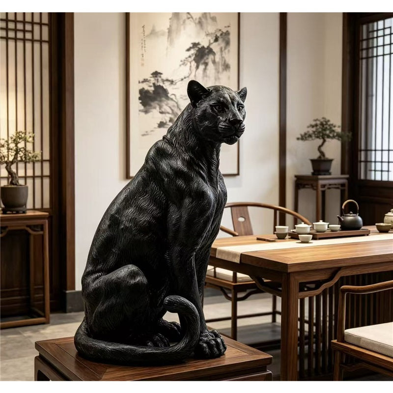 Tnessential Large Resin Black Panther Statue 3D Decor