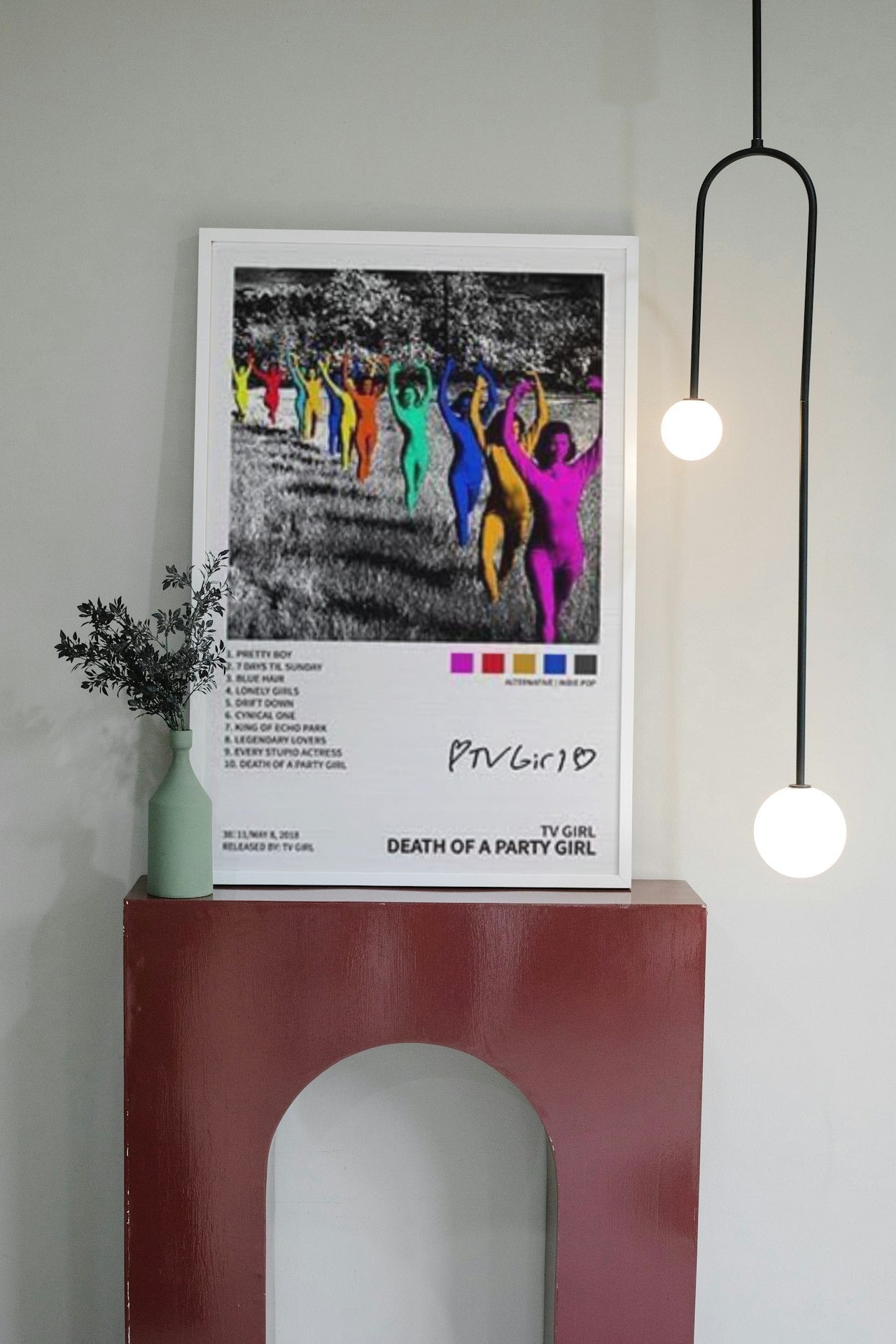 TV GIRL " DEATH OF A PARTY GIRL " CANVAS POSTER