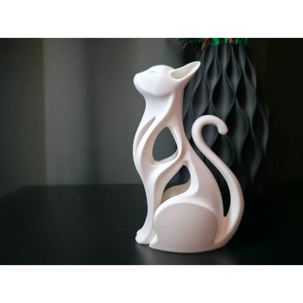 Tnessential Printed Abstract Cat Figurine 3D Decor