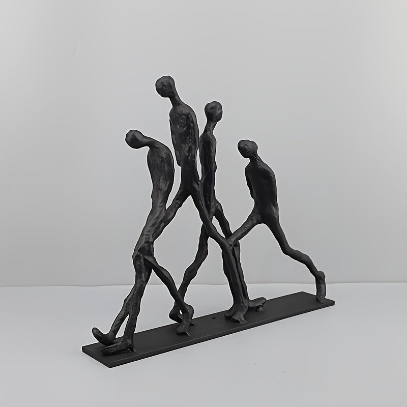 Tnessential Metal Abstract Humanoid Sculpture Art Piece 3D Decor