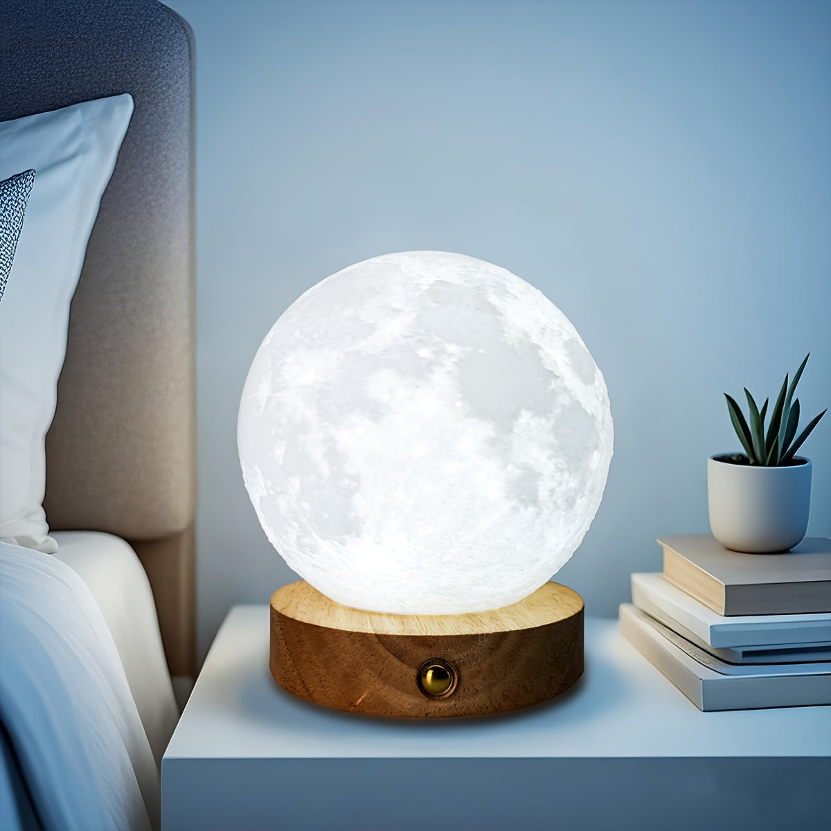 Tnessential Spherical Moon-shaped Night Light 3D Decor