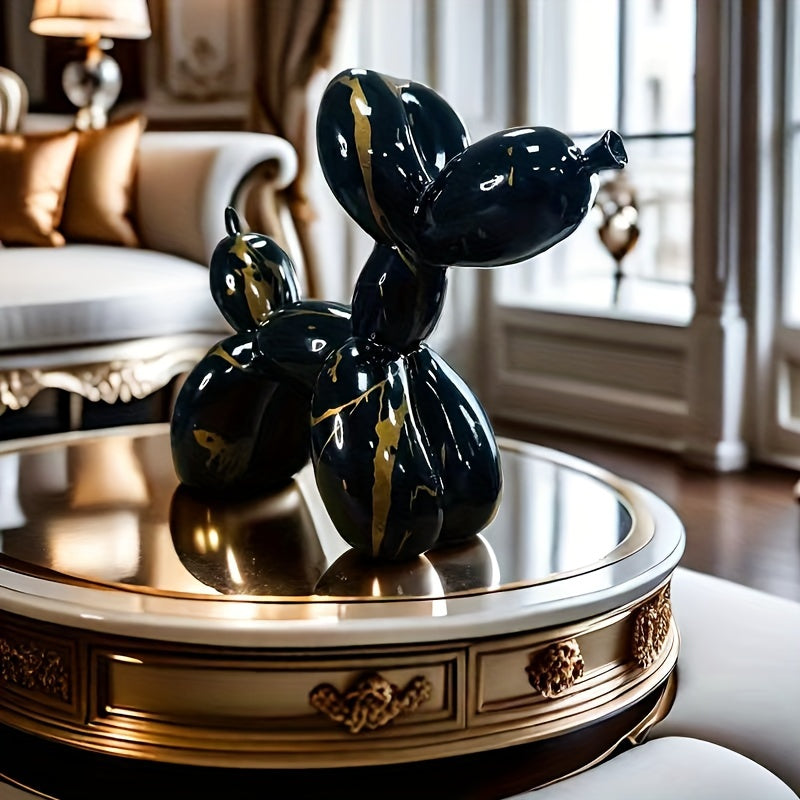Tnessential Creative Water Transfer Printing Balloon Dog Sculpture 3D Decor