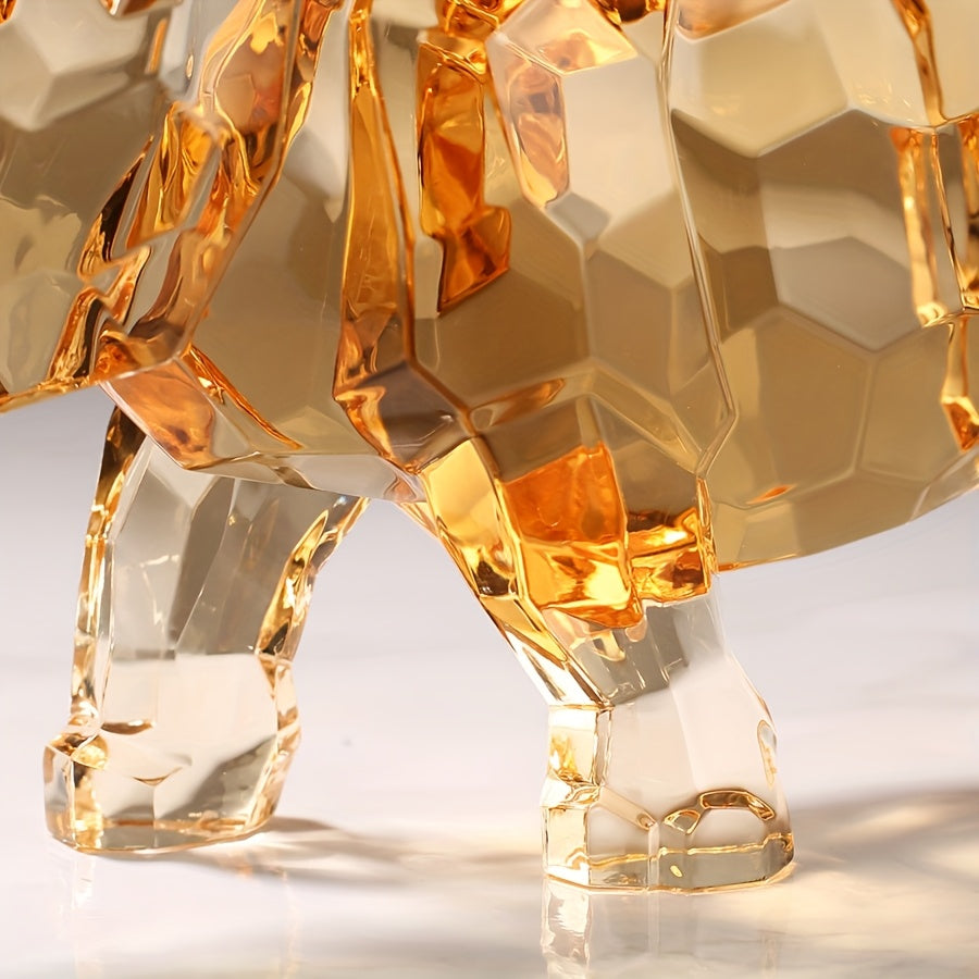 Tnessential Transparent Resin Feng Shui Galloping Horse 3D Decor