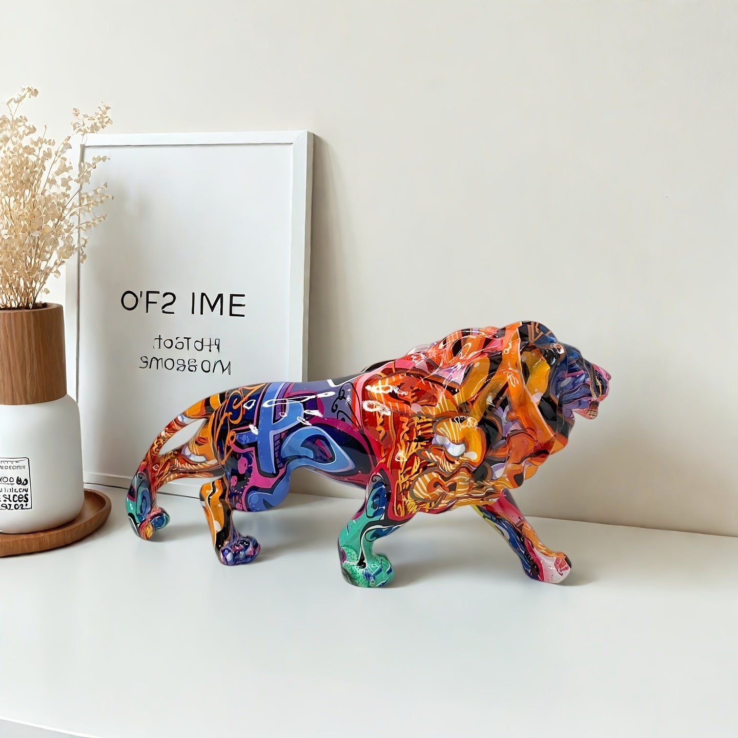 Tnessential Modern 3D Lion Statue 3D Decor