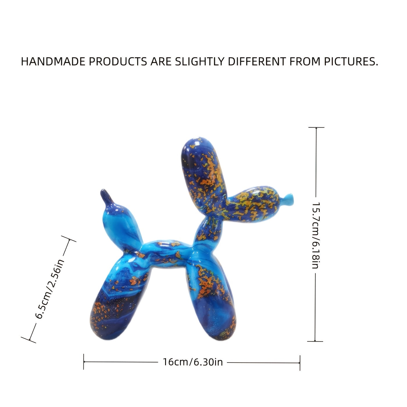 Tnessential Blue and Golden Water-soaked Balloon Dog 3D Decor