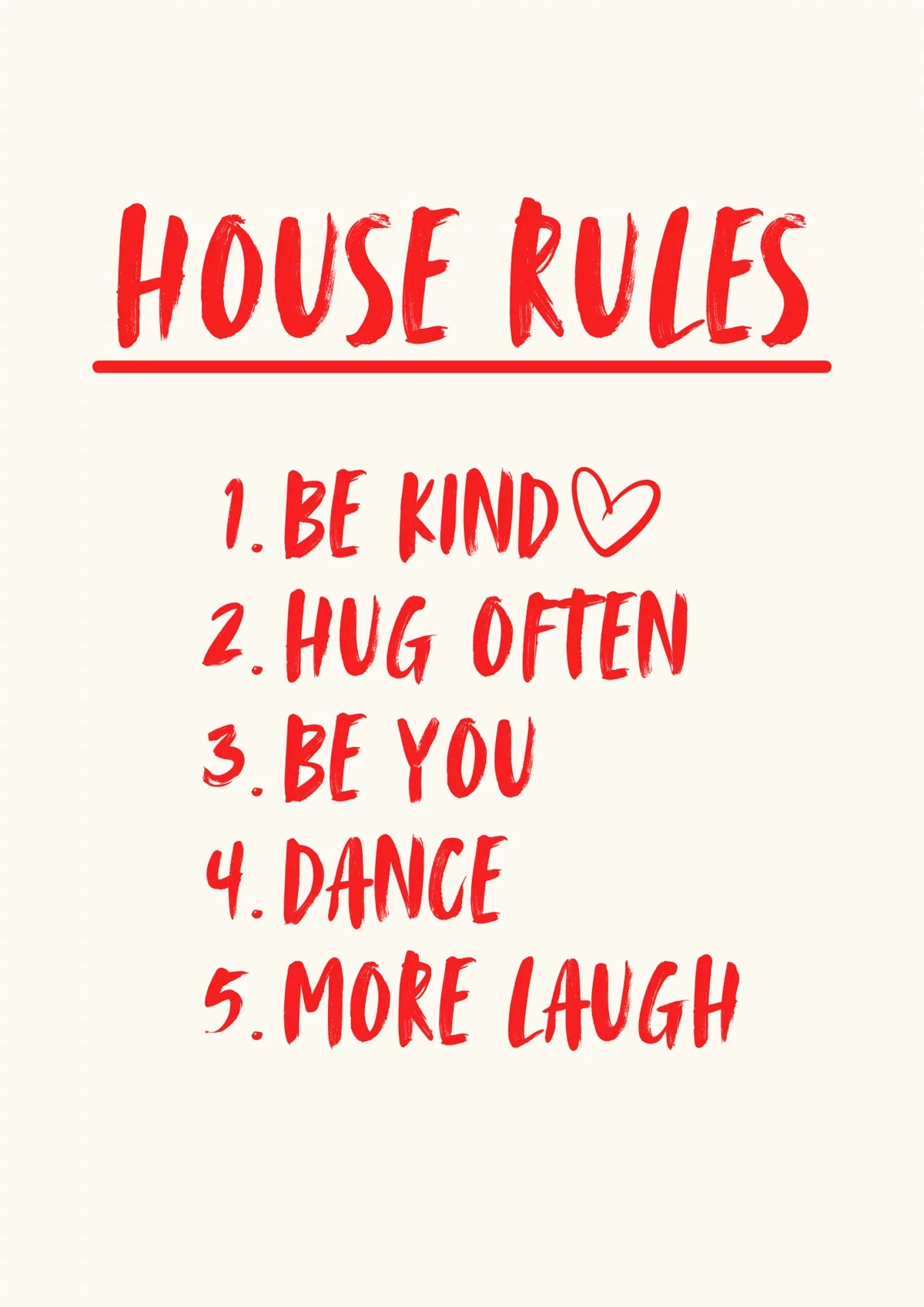 POSITIVE FAMILY AFFIRMATION CANVAS POSTER
