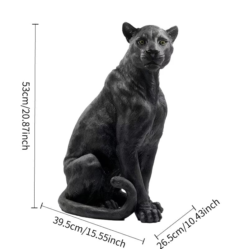 Tnessential Large Resin Black Panther Statue 3D Decor