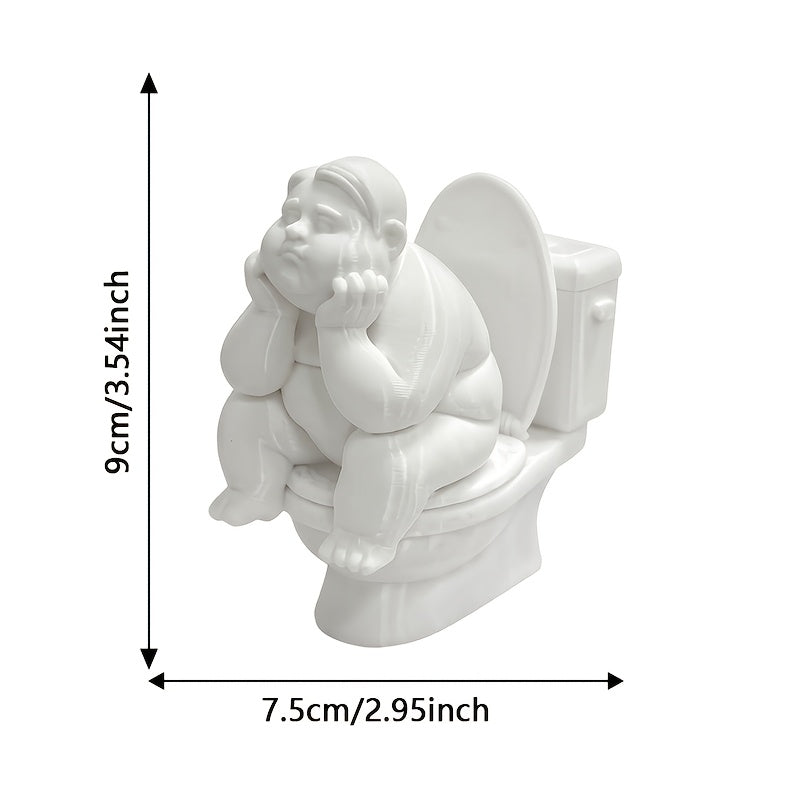Tnessential Fun Toilet Thinker Figurine 3D Decor