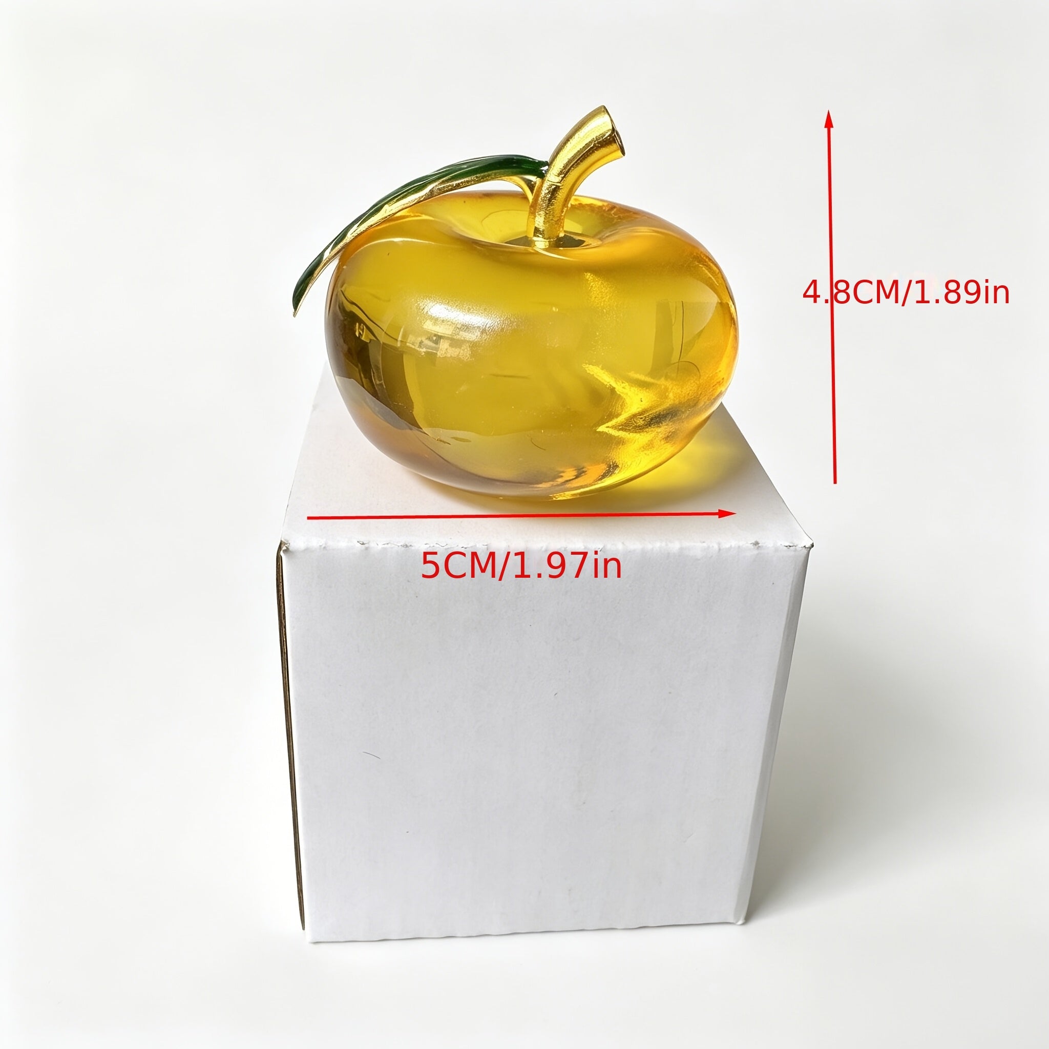 Tnessential Crystal Cherry Figurine Statue 3D Decor
