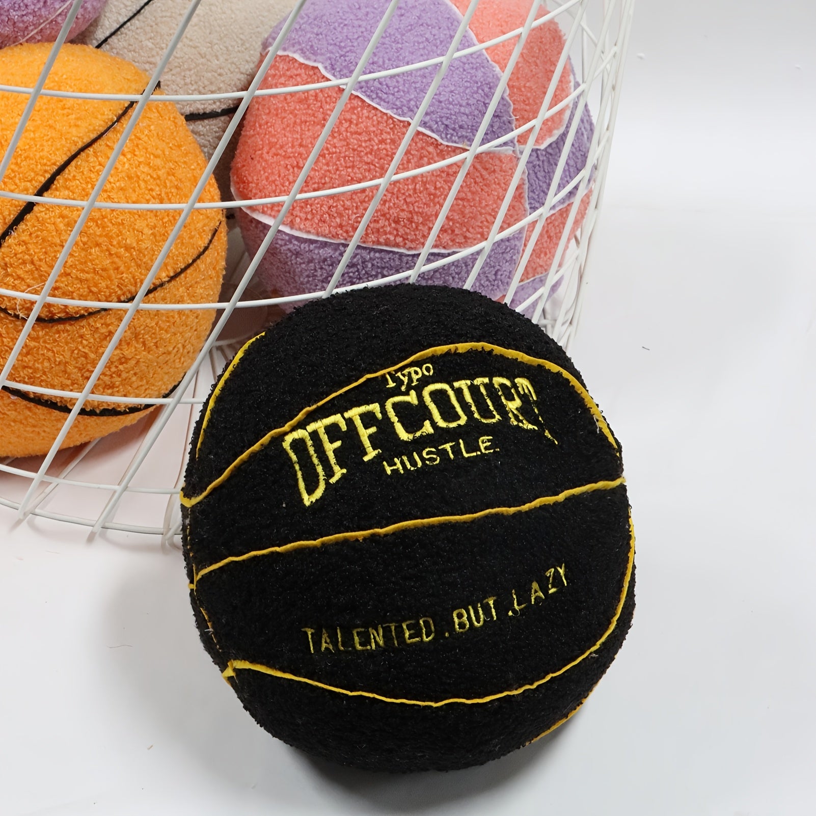 Tnessential Offcourt Basketball Toys Soft Basketball Stuffed 3D Decor