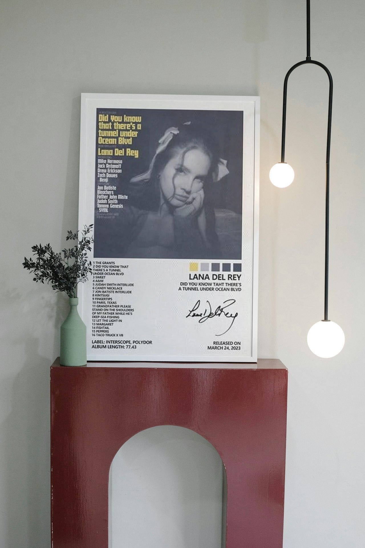 LANA DEL RAY " OCEAN BLVD " CANVAS POSTER