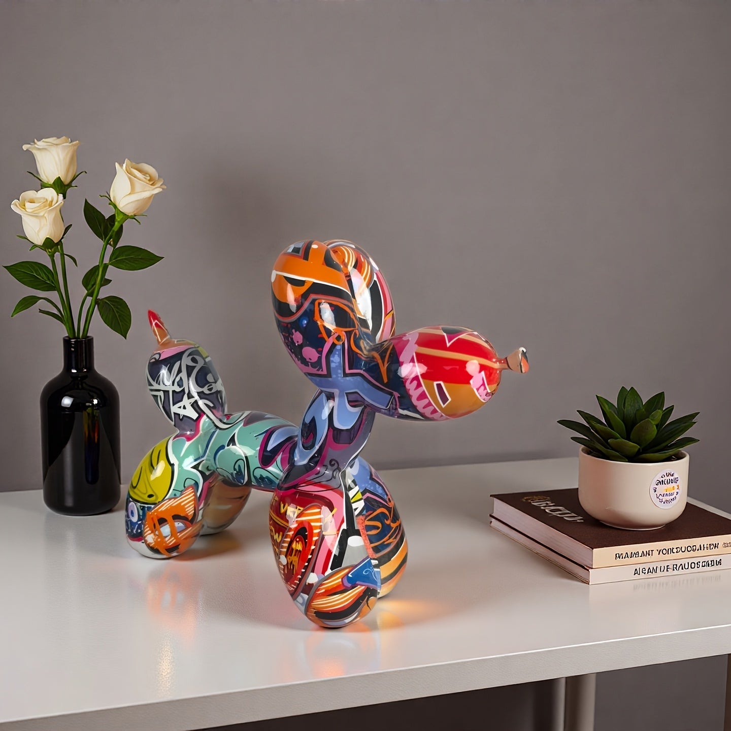 Tnessential Balloon Dog Sculpture Statue 3D Decor