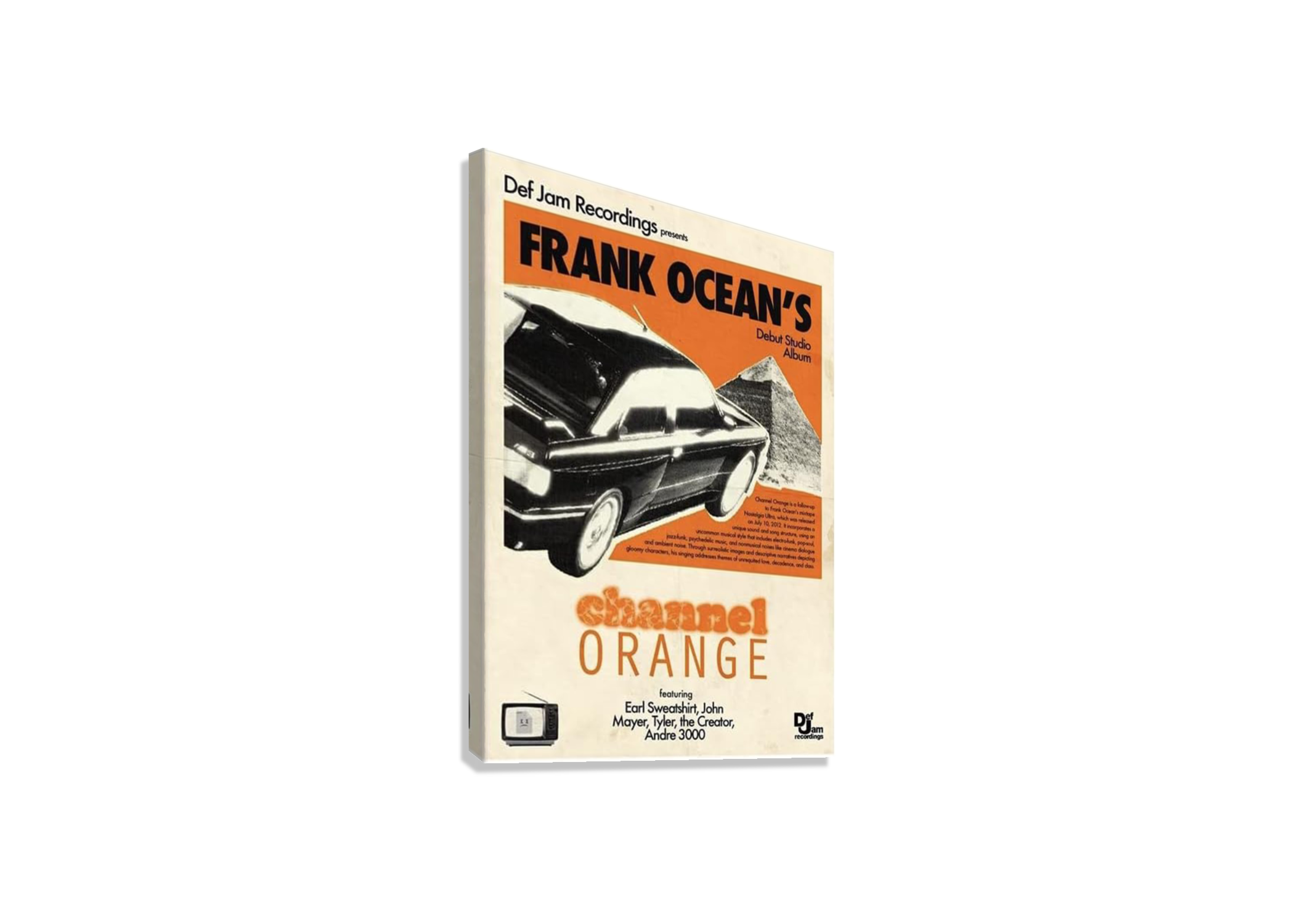 FRANK OCEAN "CHANNEL ORANGE " CANVAS POSTER