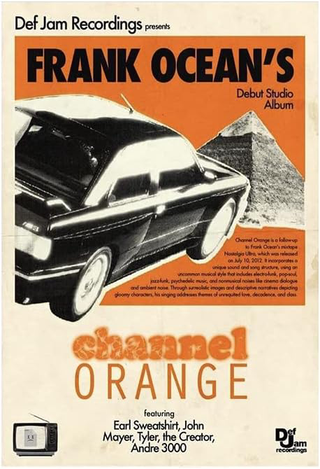 FRANK OCEAN "CHANNEL ORANGE " CANVAS POSTER