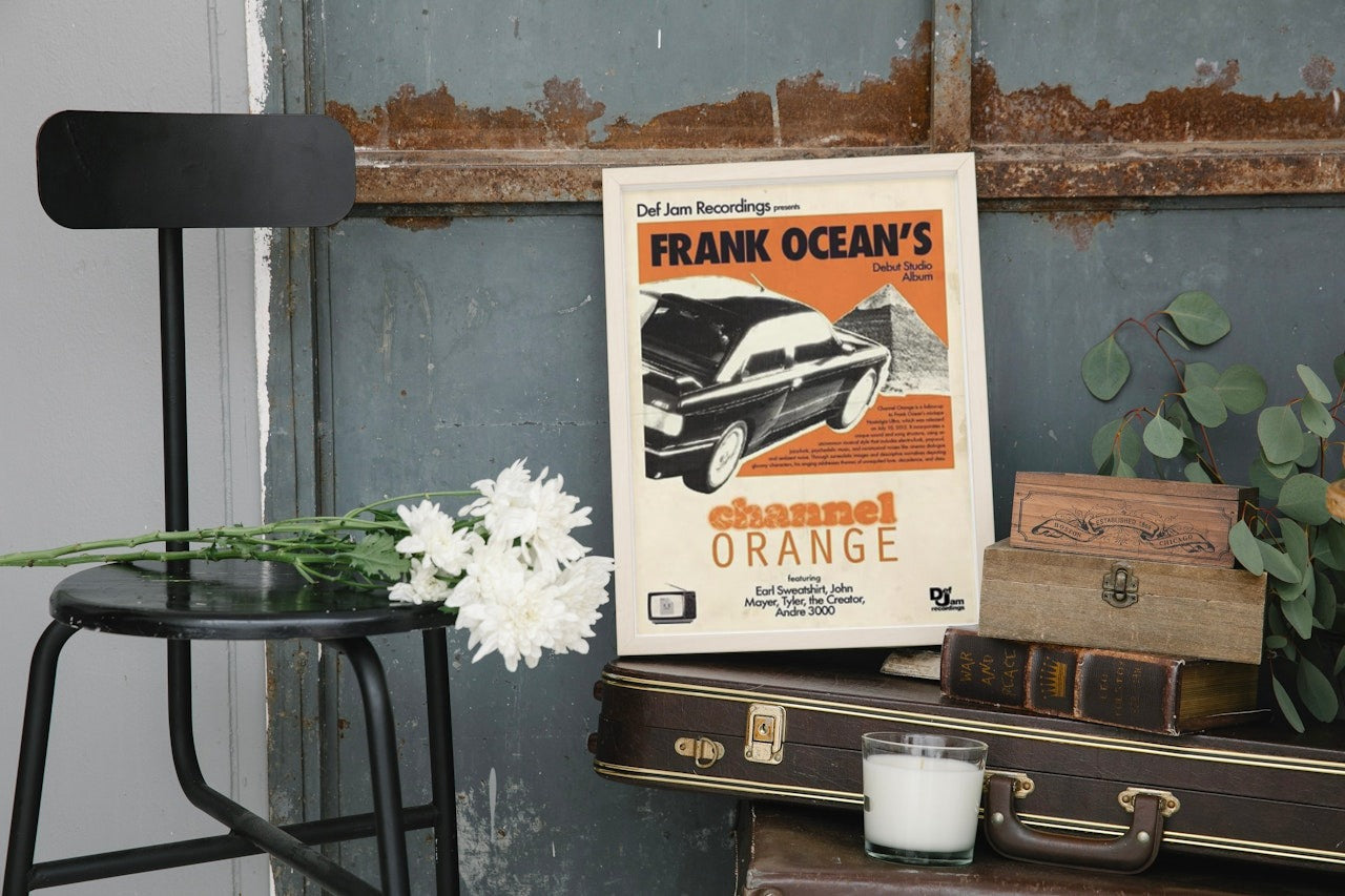 FRANK OCEAN "CHANNEL ORANGE " CANVAS POSTER