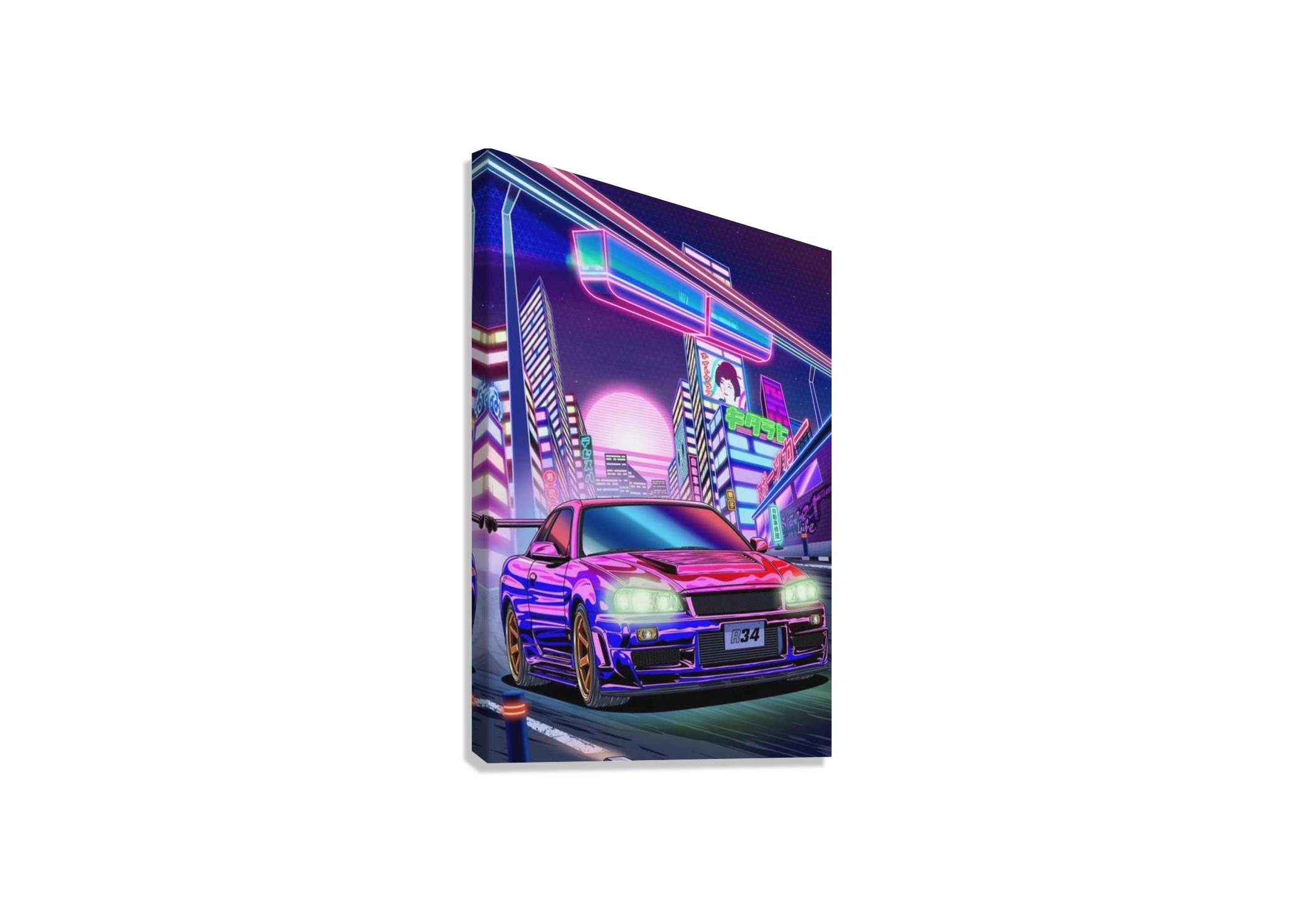 JDM NISSIAN SKYLINE R 34 CAR CANVAS POSTER