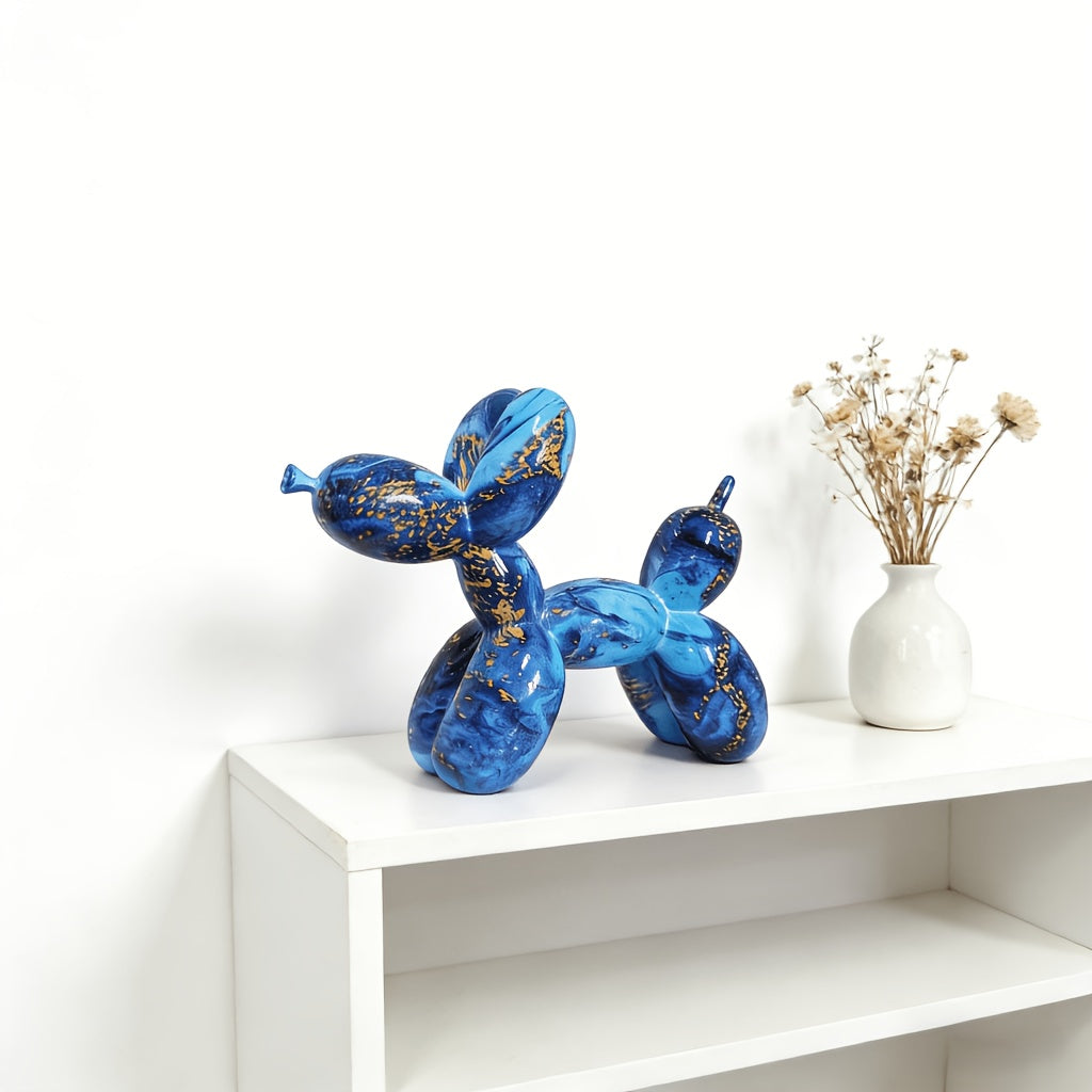 Tnessential Blue and Golden Water-soaked Balloon Dog 3D Decor