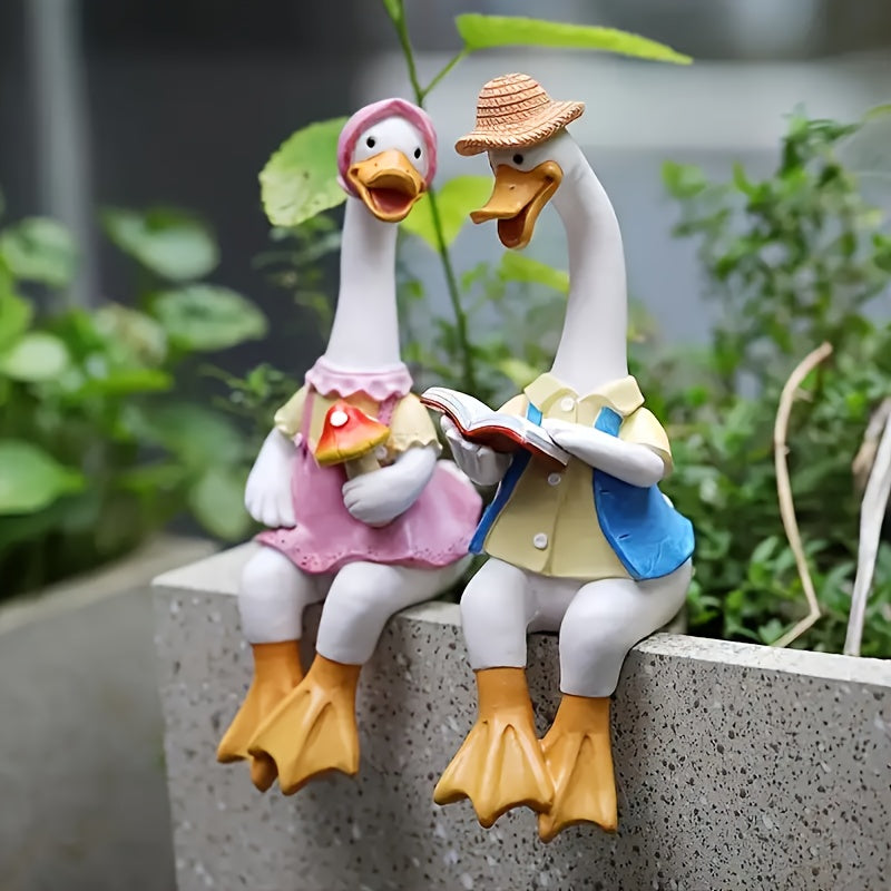 Tnessential Creative New Pair of Lovers Ducklings Outdoor Courtyard 3D Decor