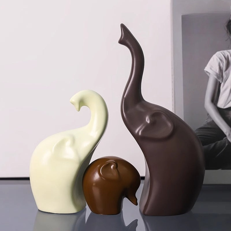Tnessential Elephant Family Healing Ornaments 3D Decor