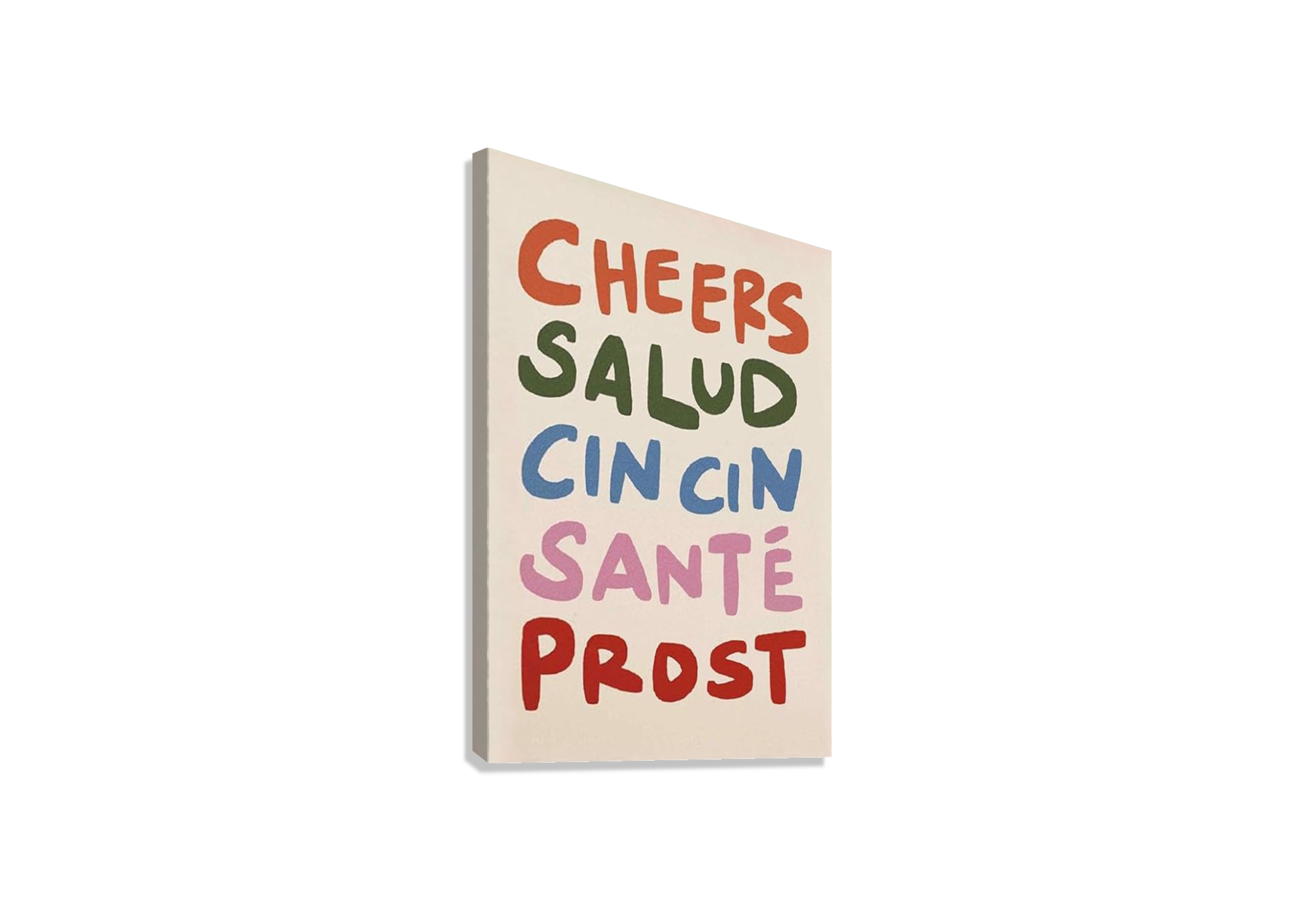 " CHEERS " CUTE KITCHEN CANVAS POSTER