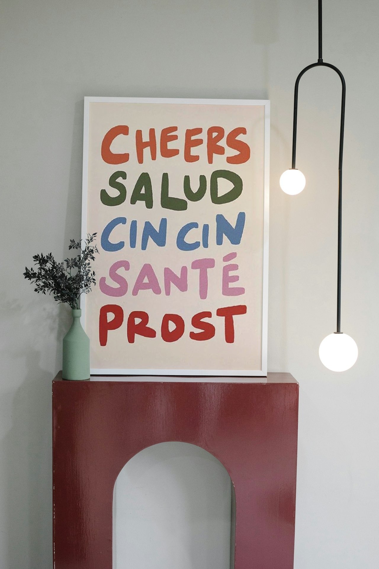 " CHEERS " CUTE KITCHEN CANVAS POSTER