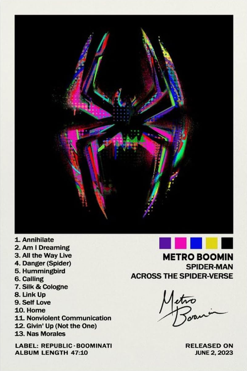 METRO BOOMIN X ACROSS THE SPIDER VERSE CANVAS POSTER