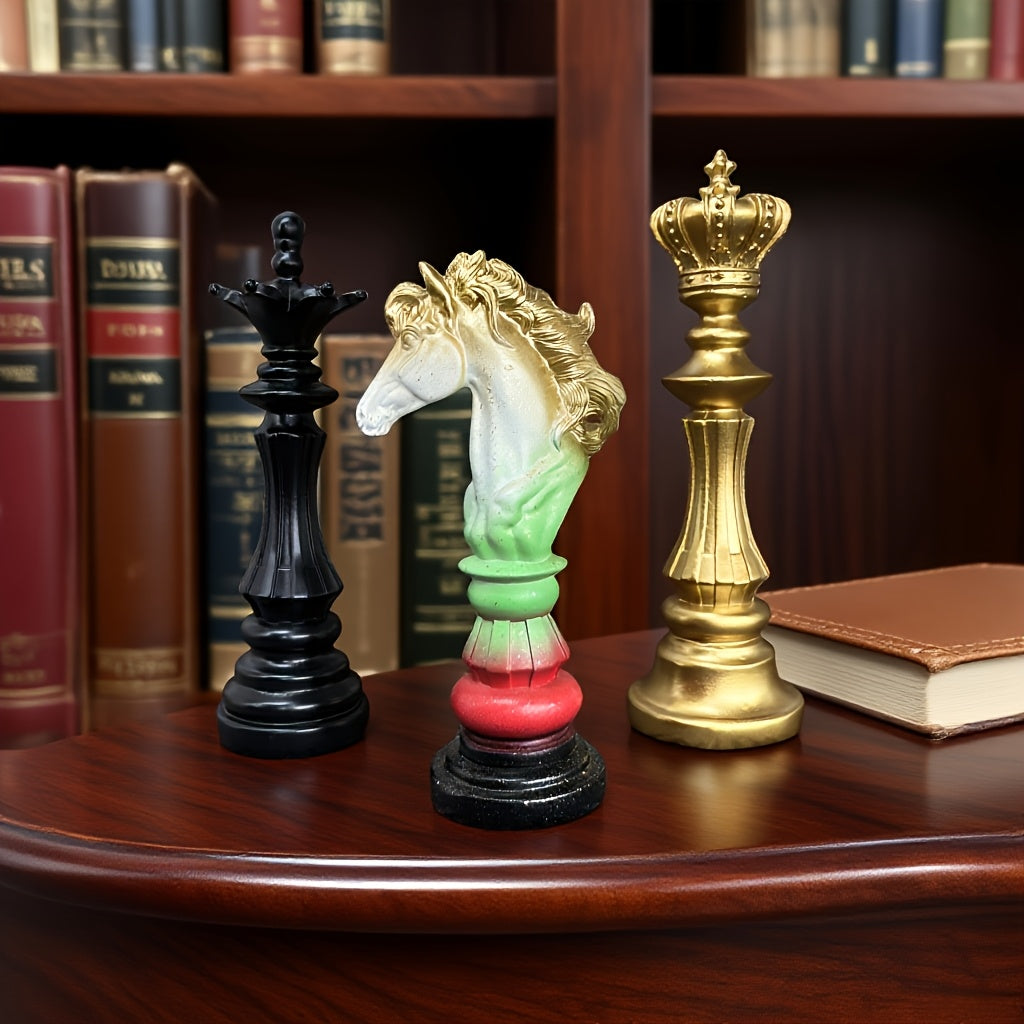 Tnessential Nordic Style Chess Piece Statues Decor 3D Decor
