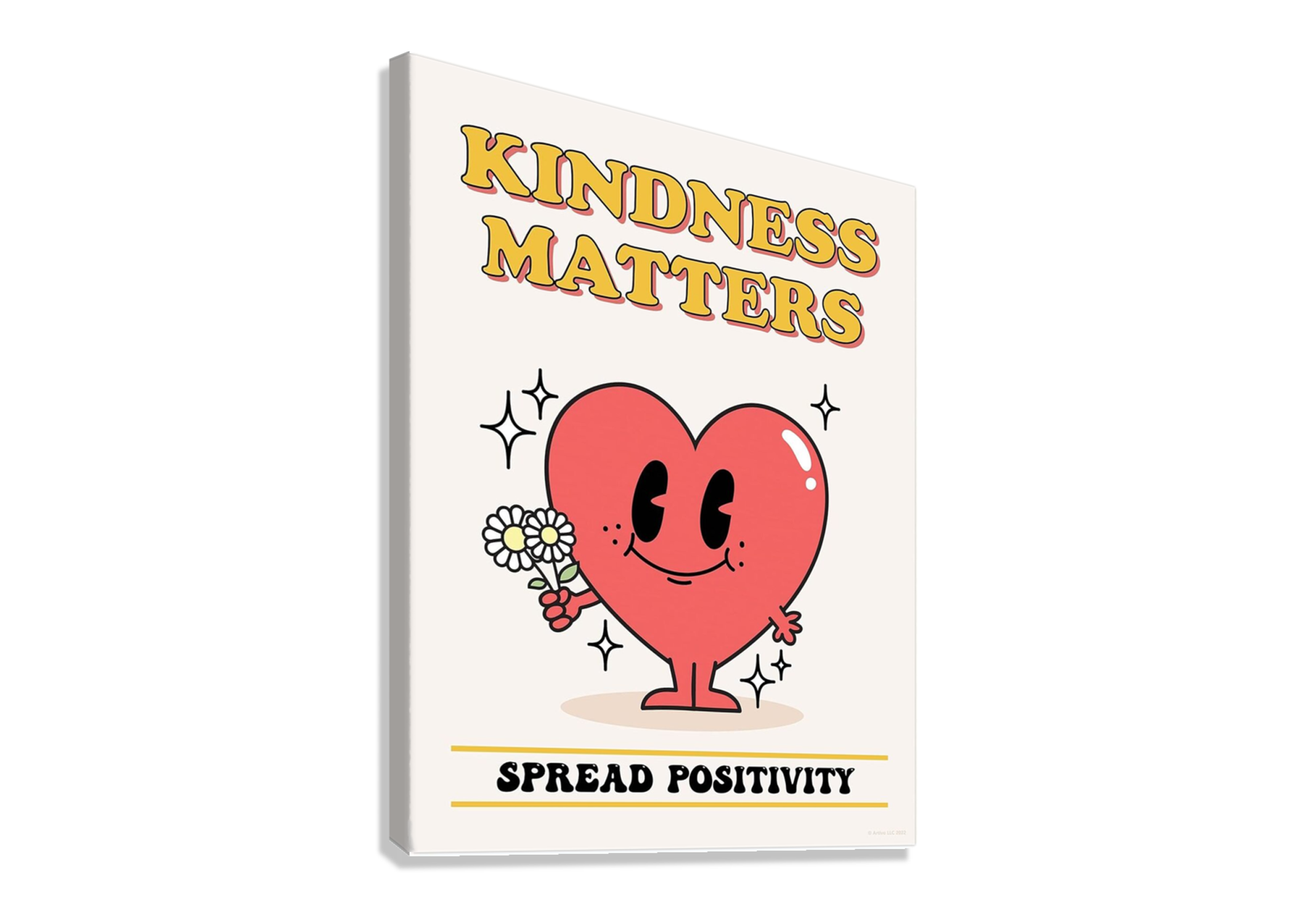 CUTE HEART CANVAS POSTER " KINDESS MATTERS "