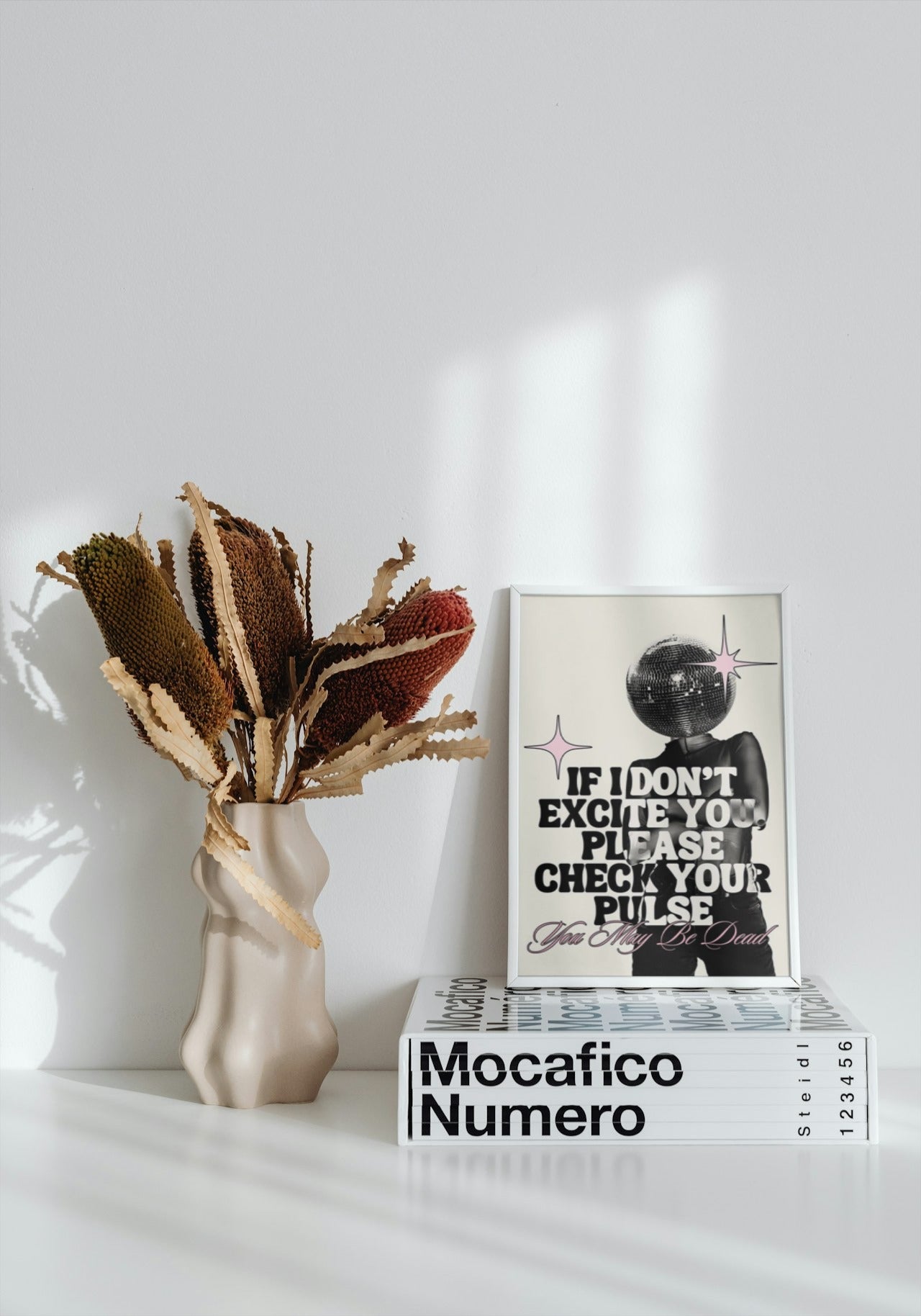 CUTE QUIRKY CANVAS POSTER "IF I DONT EXCITE YOU PLEASE CHECK YOUR PULSE"