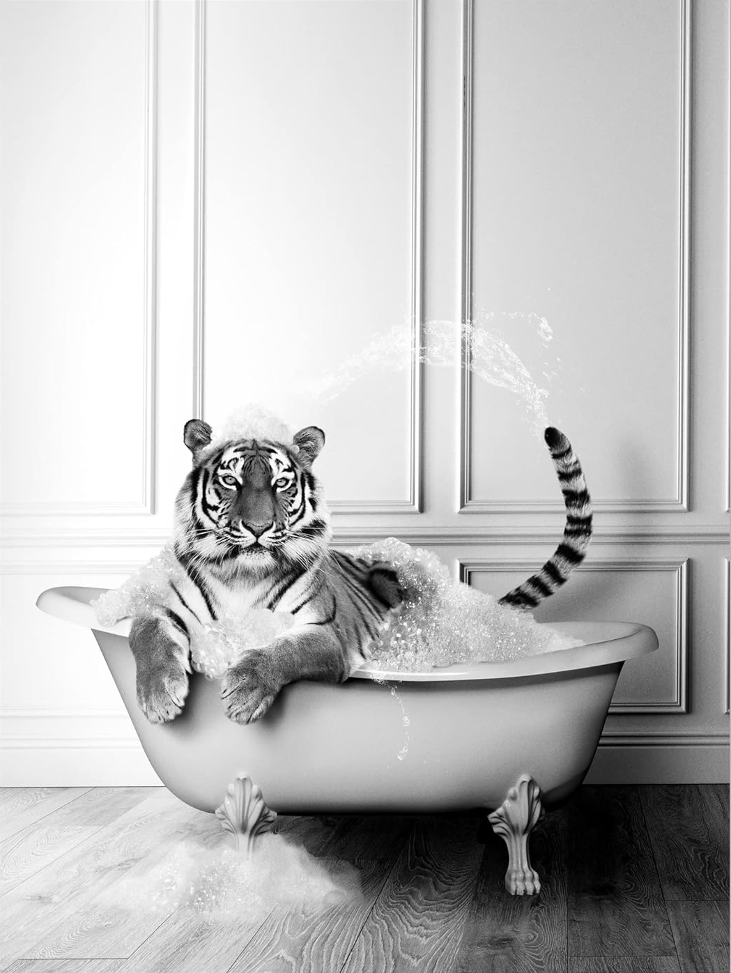 FUNNY ANE CUTE TIGER CANVAS POSTER