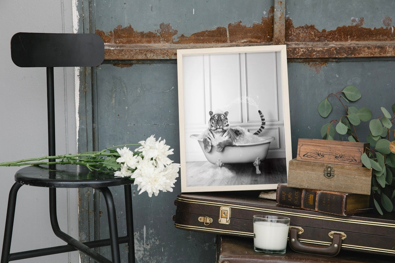 FUNNY ANE CUTE TIGER CANVAS POSTER