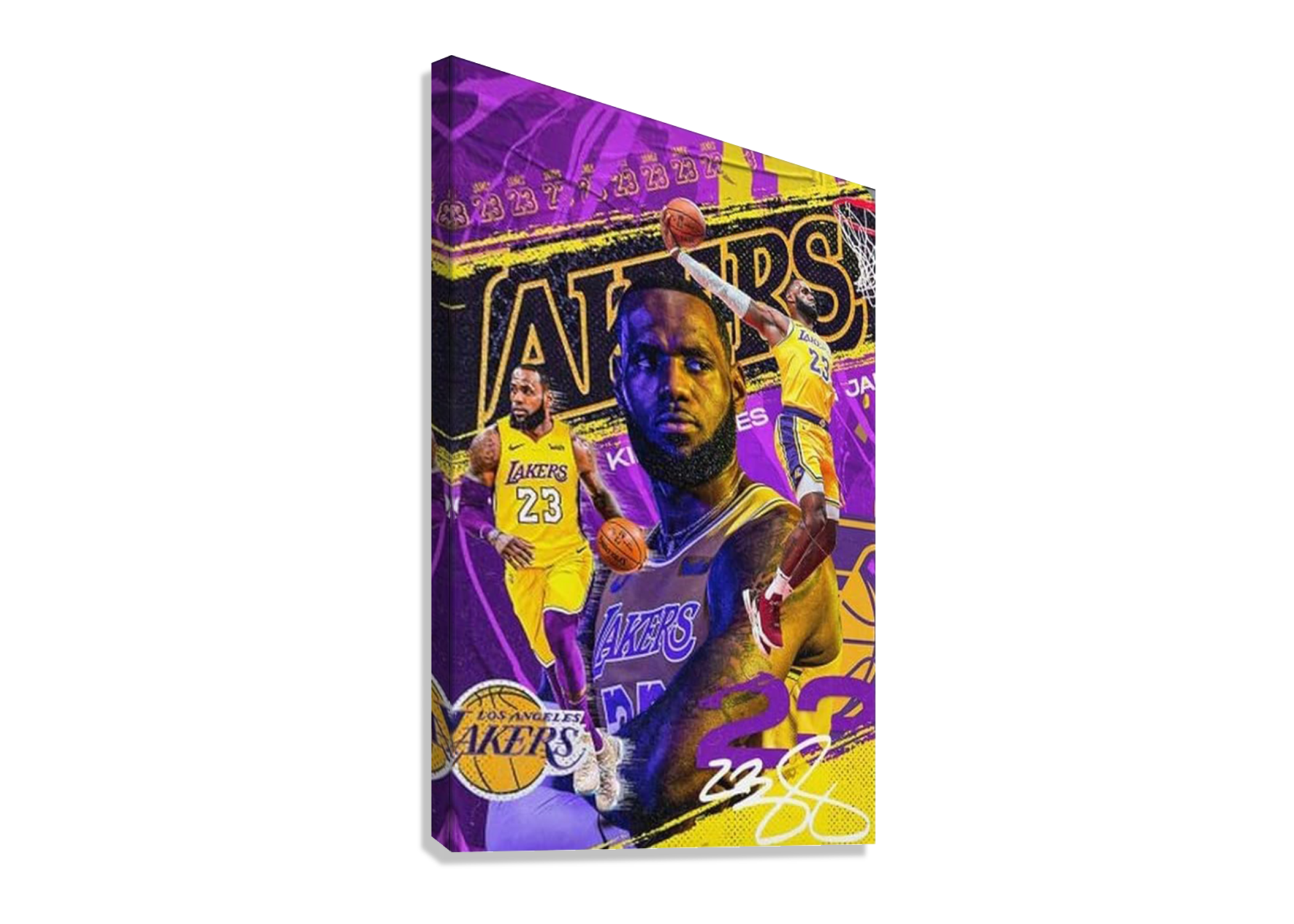 LAKERS LEBRON JAMES CANVAS POSTER