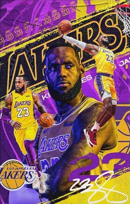 LAKERS LEBRON JAMES CANVAS POSTER