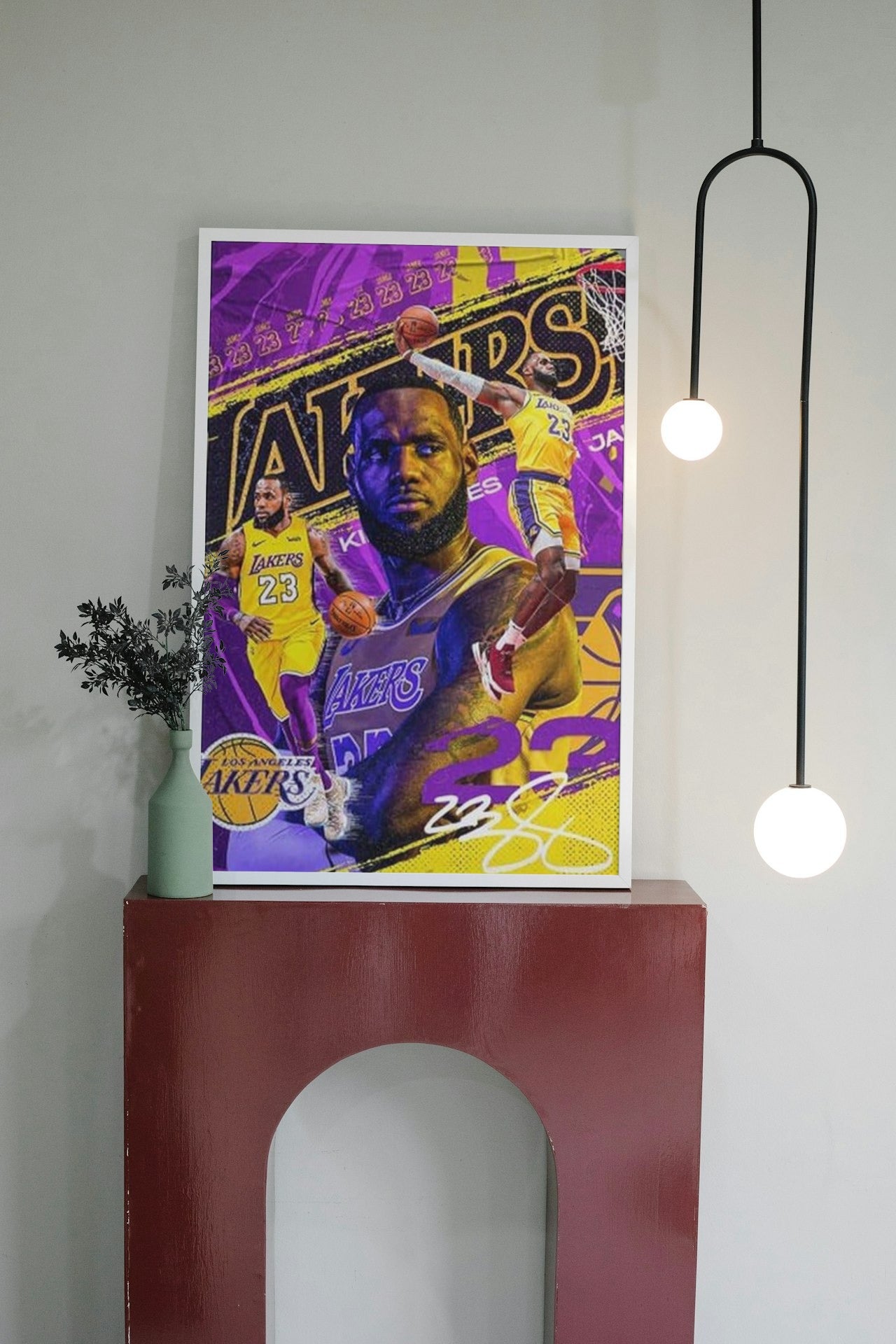 LAKERS LEBRON JAMES CANVAS POSTER