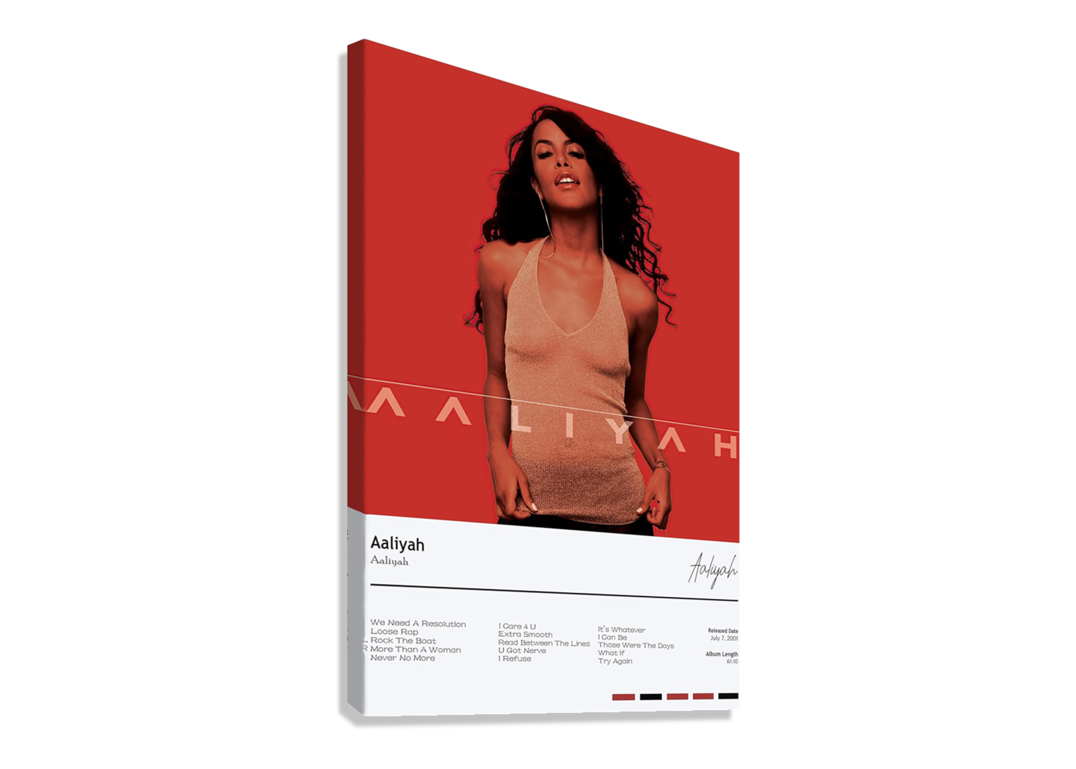 AALIYAH SINGER CANVAS POSTER