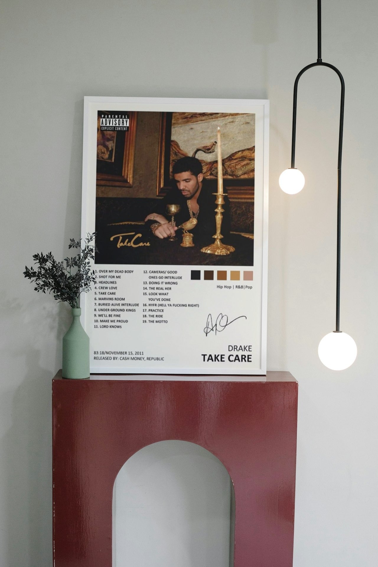 DRAKE "TAKE CARE" CANVAS POSTER