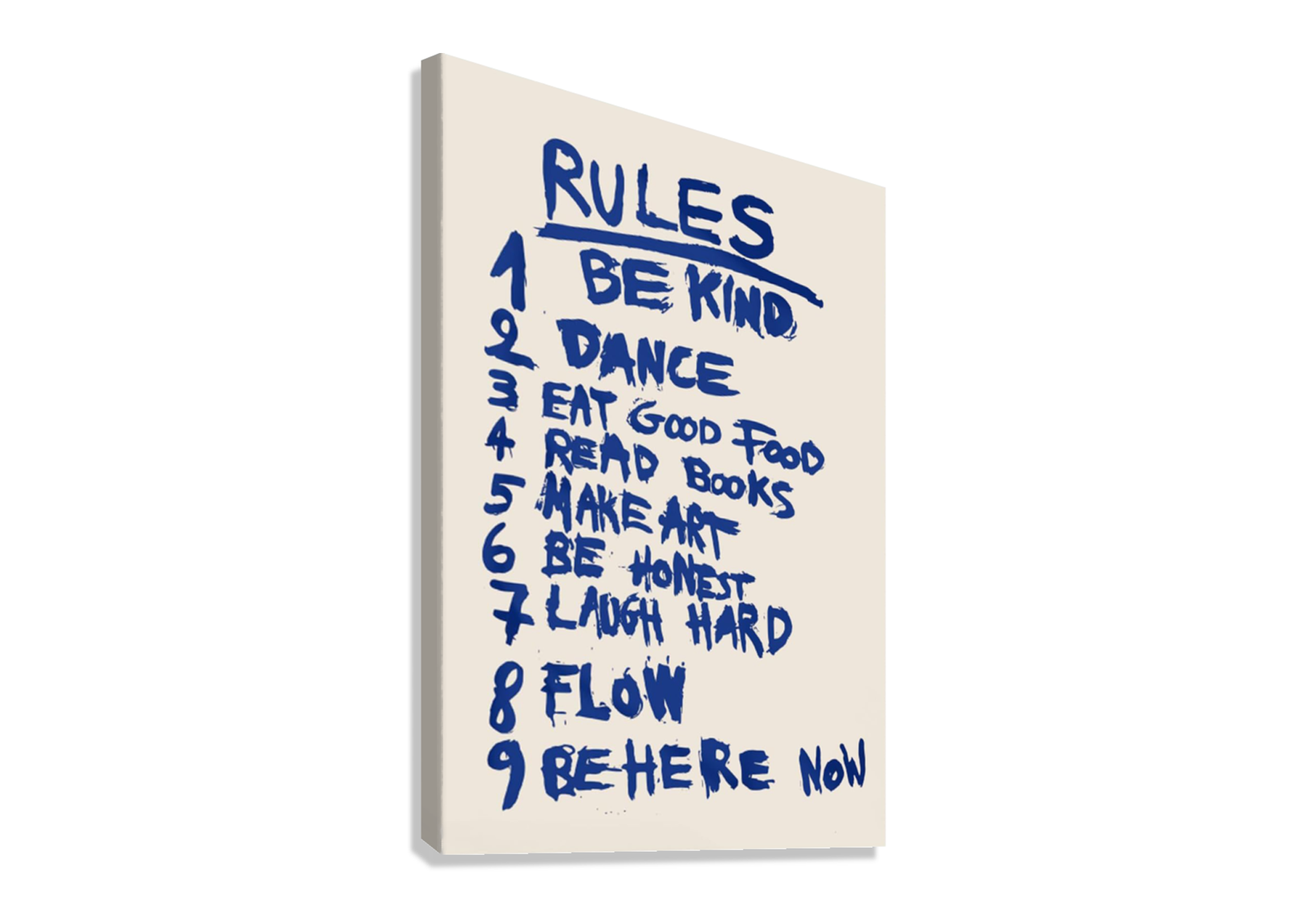 9 RULES FUNNY CUTE CANVAS POSTER
