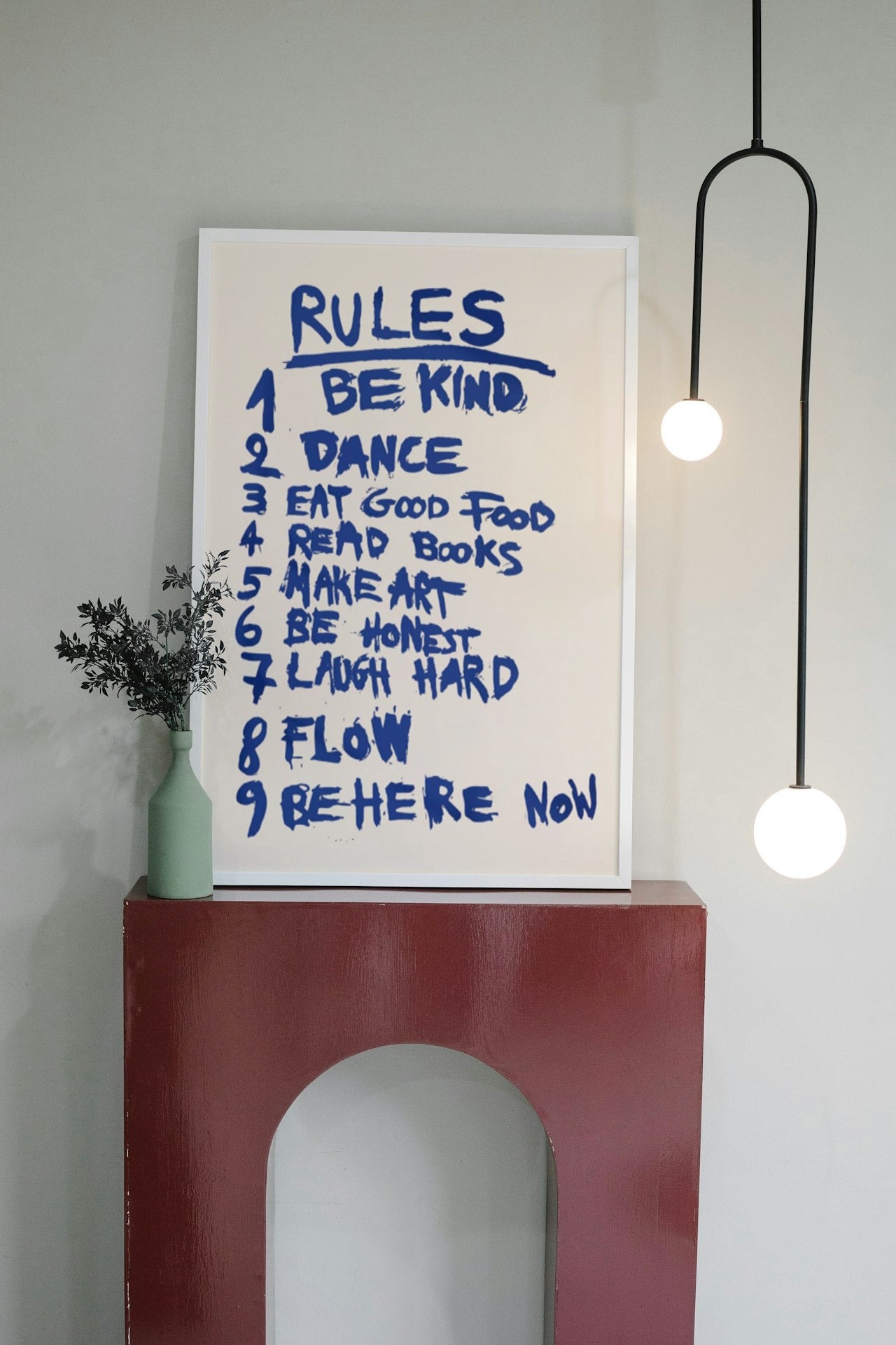 9 RULES FUNNY CUTE CANVAS POSTER
