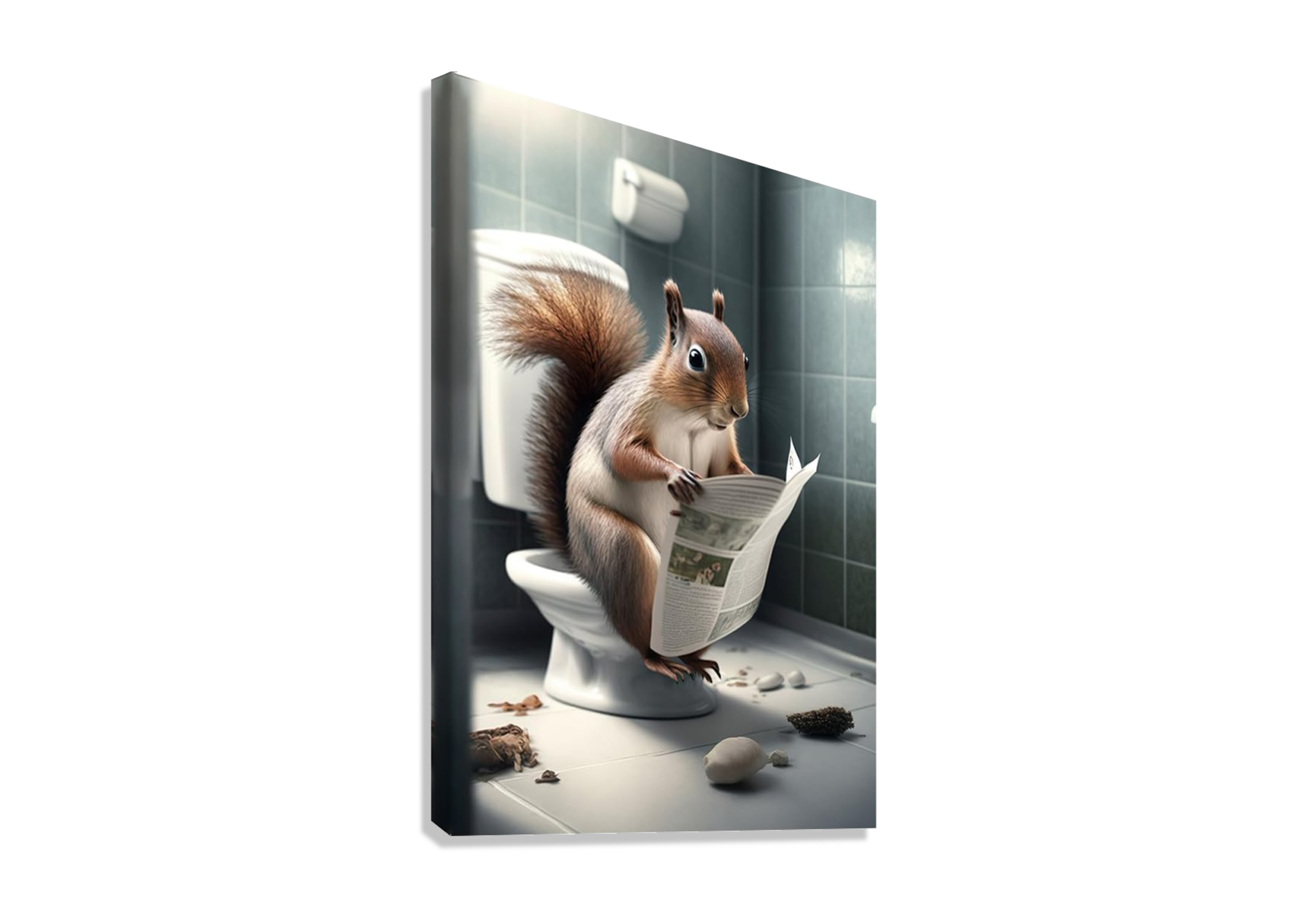 FUNNY CUTE SQUIRREL CANVAS POSTER
