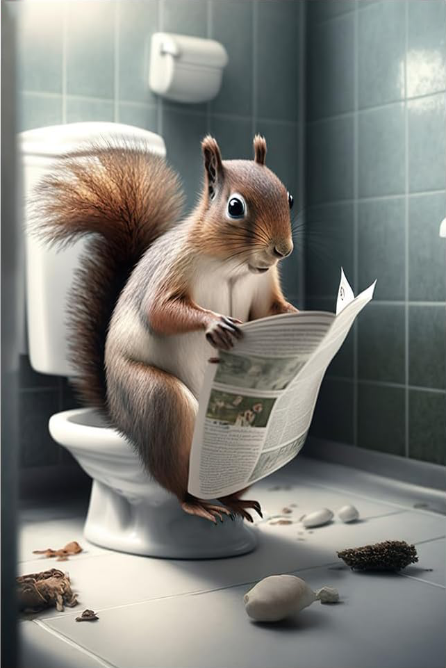 FUNNY CUTE SQUIRREL CANVAS POSTER
