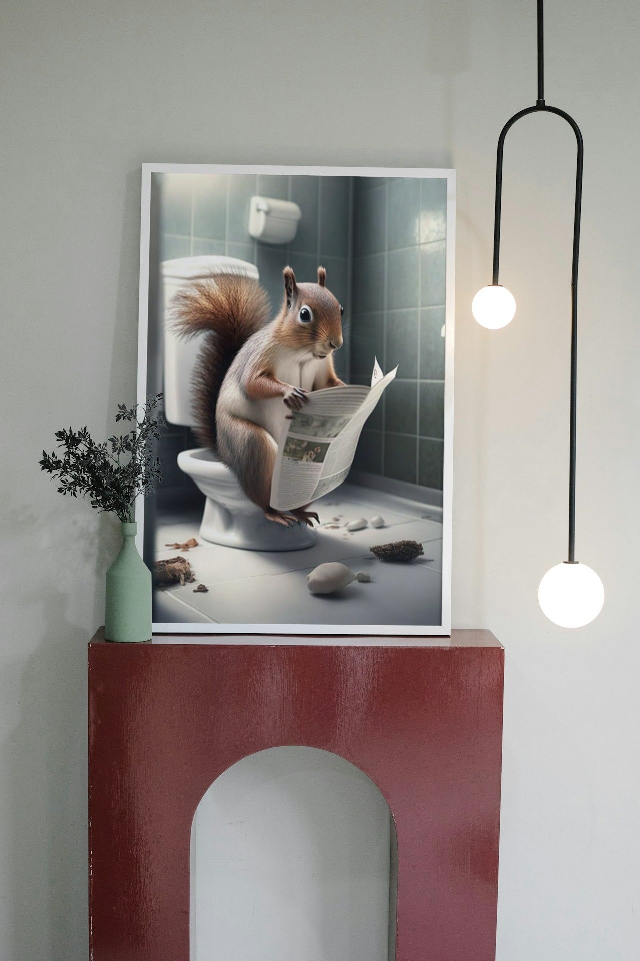FUNNY CUTE SQUIRREL CANVAS POSTER