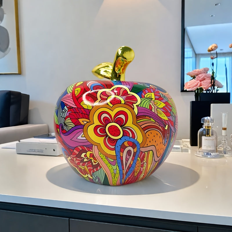 Tnessential Modern Resin Fruit Sculpture in the Shape of an Apple 3D Decor