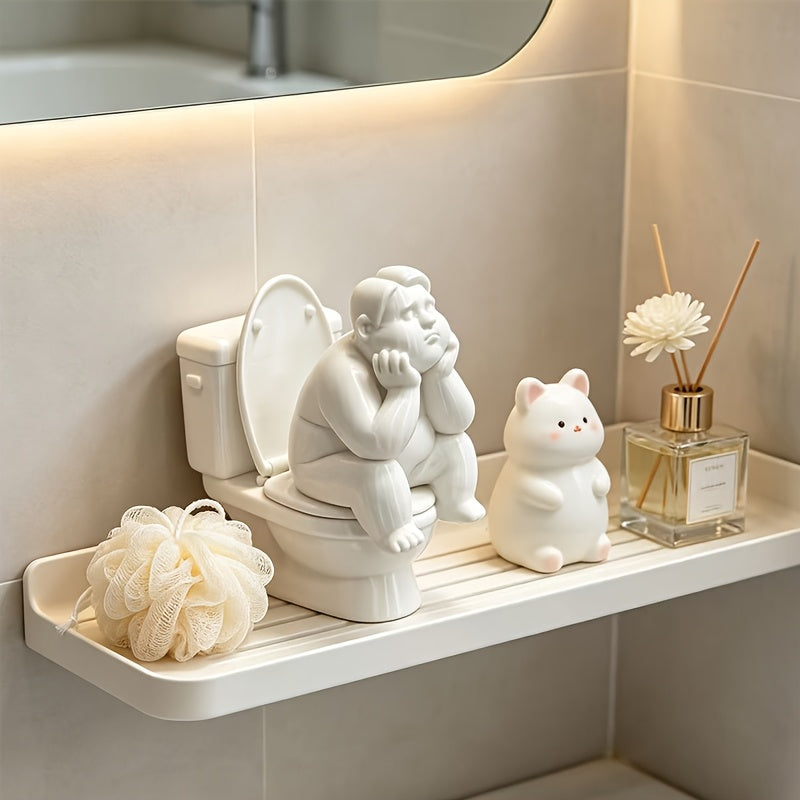 Tnessential Fun Toilet Thinker Figurine 3D Decor