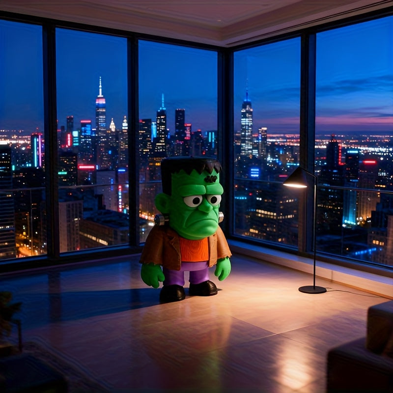 Tnessential Creative 3D Printed Green Men's Brown Jacket Statue 3D Decor