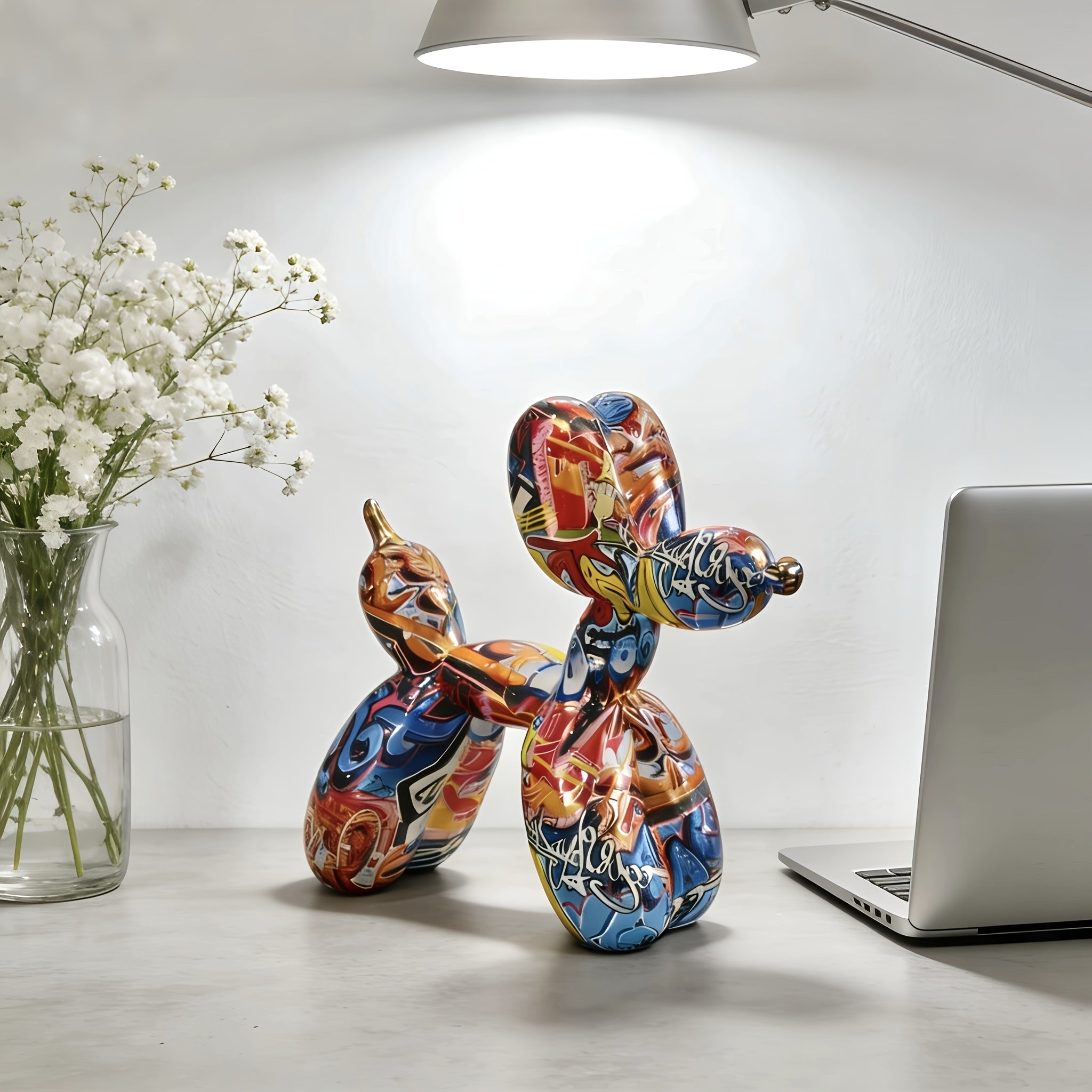 Tnessential Graffiti Art Balloon Dog Figure-piece 3D Decor