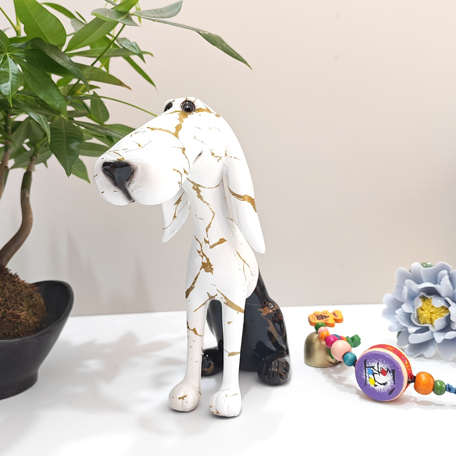 Tnessential Collectible Figurines 1pc Abstract Dachshund Sculpture 3D Decor