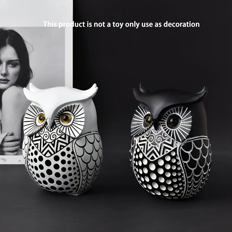Tnessential U002fmodern Minimalist Resin Owl Animal Ornament Craft TV 3D Decor