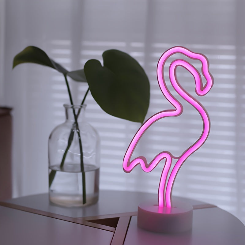 Tnessential Neon Light Decoration in the Shape of a Flamingo 3D Decor