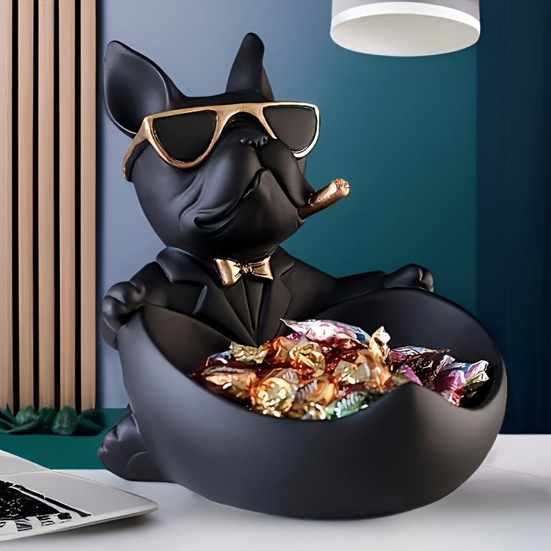 Tnessential Large Storage Decorative Statue of a French Bulldog 3D Decor